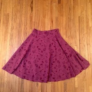 Modcloth Rock Steady Camping / Outdoor Print Skirt